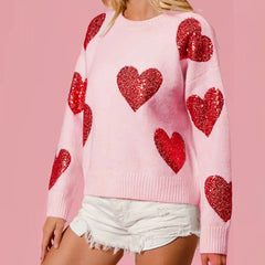 Sequin Heart Sweater