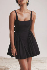 Backless Large Bow Mini Dress - Free From Label