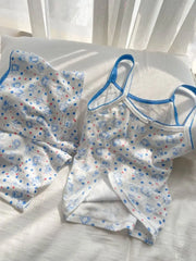 Printed Cami Top And Boxer Shorts Pj Set