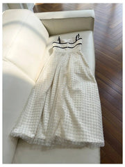White Sequin Bead Embroidery Strapless Dress