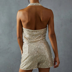 Person wearing a sparkly gold dress 