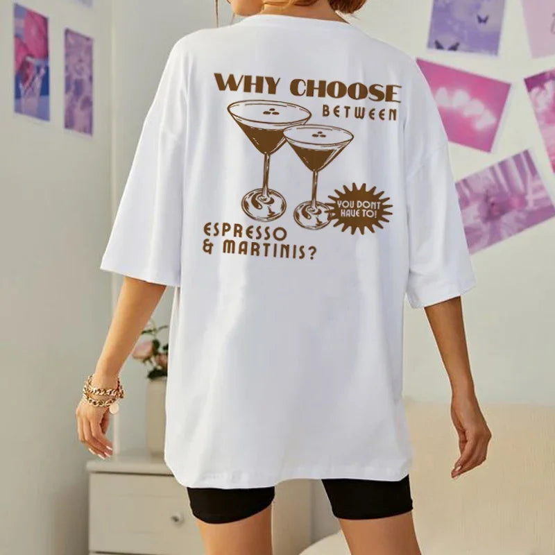 Back Print Espresso Martini T-Shirt - Free From Label