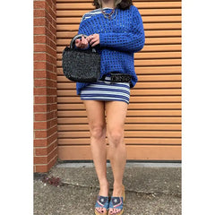Off Shoulder Crochet Hollow Out Sweater