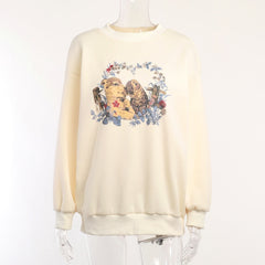 Animal Cartoon Printed Sweatshirt - Free From Label