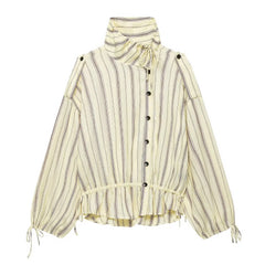 Stripe Drawstring Jacket
