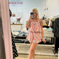 Floral Camisole with Shorts Pajama Set