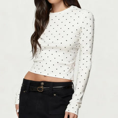Polka Dot Long Sleeve Top