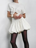 Balloon Puff Mini Skirt