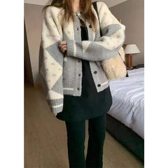 Print Knitted Cardigan