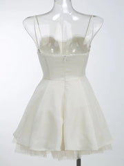 Satin Strap Tulle Dress