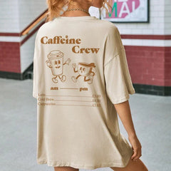 Caffeine Retro Cartoon Graphic Tees