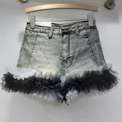 Denim Frill Trim Short Free From Label