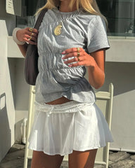 Ruched Short Sleeve T-Shirt