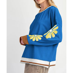 Sea Shell Embroidery Sweatshirt