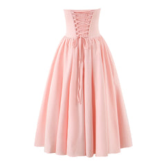 Sweetheart Neckline Bustier Strapless Maxi Dress