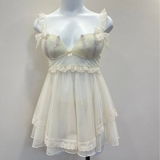 Low Cut See Through Nightdress