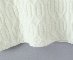 Cabel Knit Long Sleeve Off-Shoulder Mini Dress