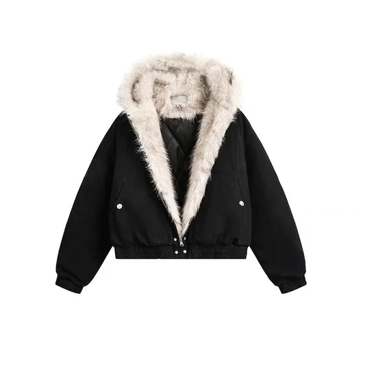 Fuax Fur Hooded Parkas
