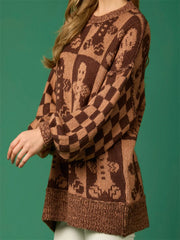 Halloween/Christmas Print Sweater