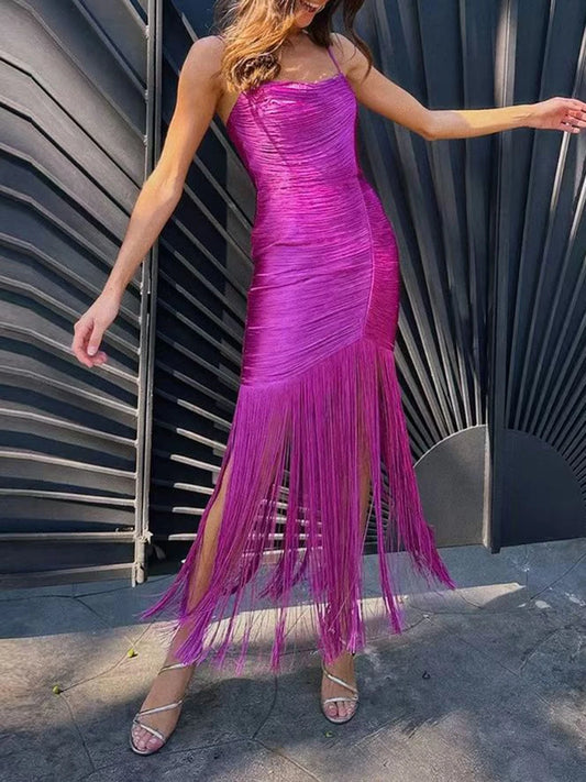 Tassels Fringe Midi Dress