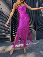Tassels Fringe Midi Dress