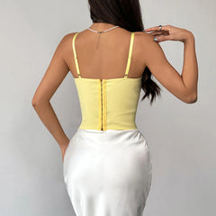 Ruched Cupped Strap Corset Top