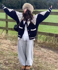 Print Knitted Cardigan