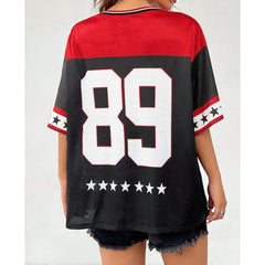 Number 89 Red N Black Jersey T-Shirt