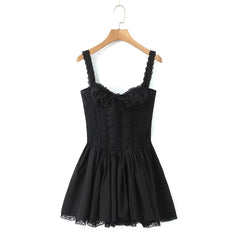 Corset Lace Flare Mini Dress - Free From Label