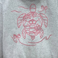 Turtle Embroidered Hoddie