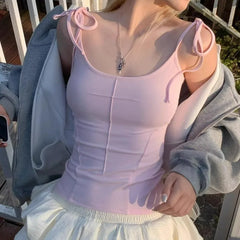 Angel Wing Tie Up Tank Top