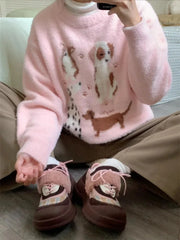 Pink Fuzzy Dog Sweater