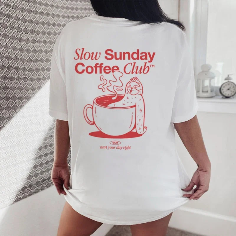 Funny Coffee Club Hippie Cute Caffeine Graphic Tees Unisex 