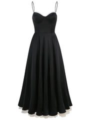 Satin Strap Tulle Dress