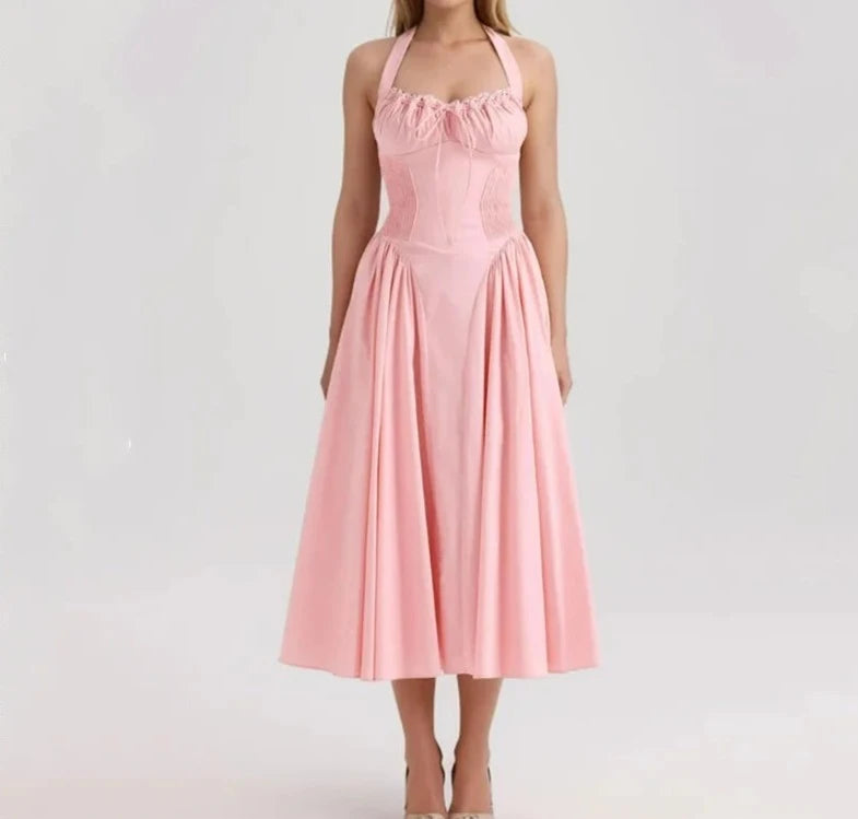 Corset Halter Midi Dress - Free From Label