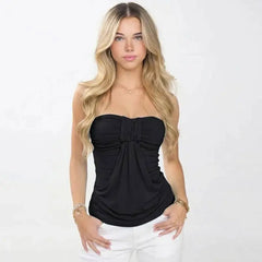 Strapless Ruched Front Top