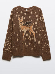 Deer Spotted Knitted Sweater