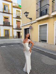 Mesh Sleeveless Ruched Maxi Dress