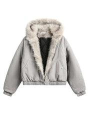 Fuax Fur Hooded Parkas