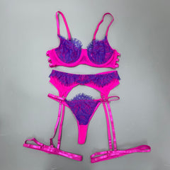 Contrast Neon Underwired 3-Piece Set Free From Label