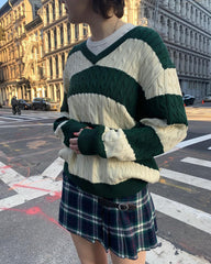 Striped Cabel Knit Sweater Free From Label