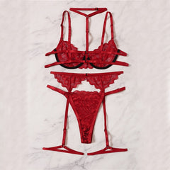 Red Strappy 3-piece Set Free From Label