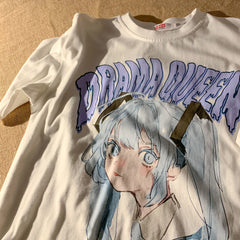 Drama Queen Anime Graphic Tshirt Free From Label