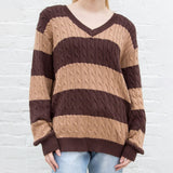 Striped Cabel Knit Sweater