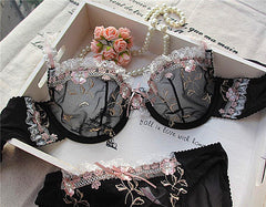 Mesh Floral Cupped 2-piece Set Free From Label