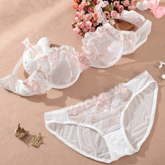 Mesh Floral Cupped 2-piece Set Free From Label