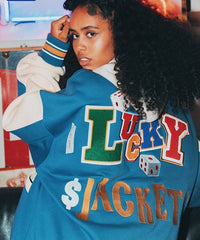 Lucky Embroidery Varsity Jacket Free From Label