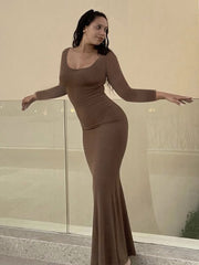 Strap Bodycon Solid Maxi Dress Free From Label