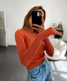 Striped See-Through Long Sleeve Top