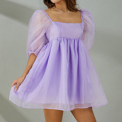 Puff Sleeve Tulle Mini Dress Free From Label